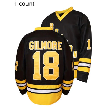 Men's #18 Happy Gilmore 1996 Movie Adam Sandler lce Hockey Jersey Stitched