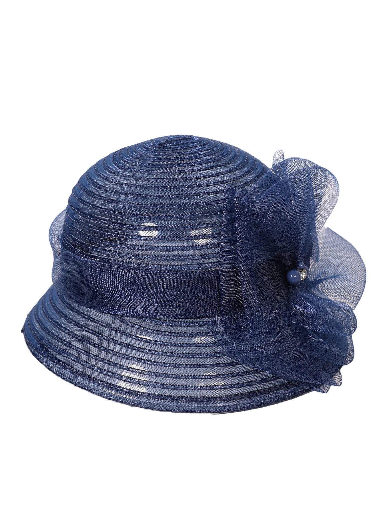 Floral Derby Fascinator Hat & Fedora for Women - Wedding Bridal Church Tea Party Formal Dress Accessories, Floppy Sun Caps
