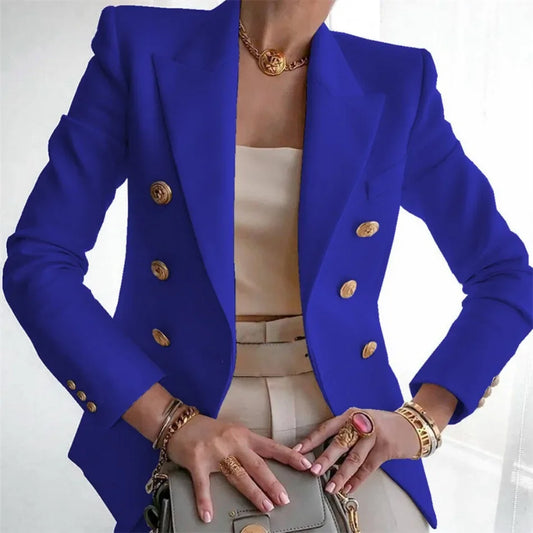 Women's Korean Fashion Long Sleeve Blazer Casual Loose Office Coat Spring Autumn Versatile New Clothing