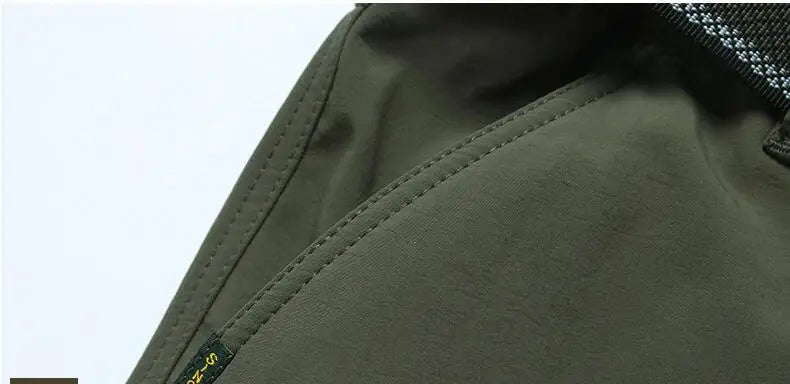 Thick Warm Cargo Stretch Pants Men Autumn Winter Hunting SoftShell Casual Fleece Pants Tactical Trousers  Waterproof Pants Men