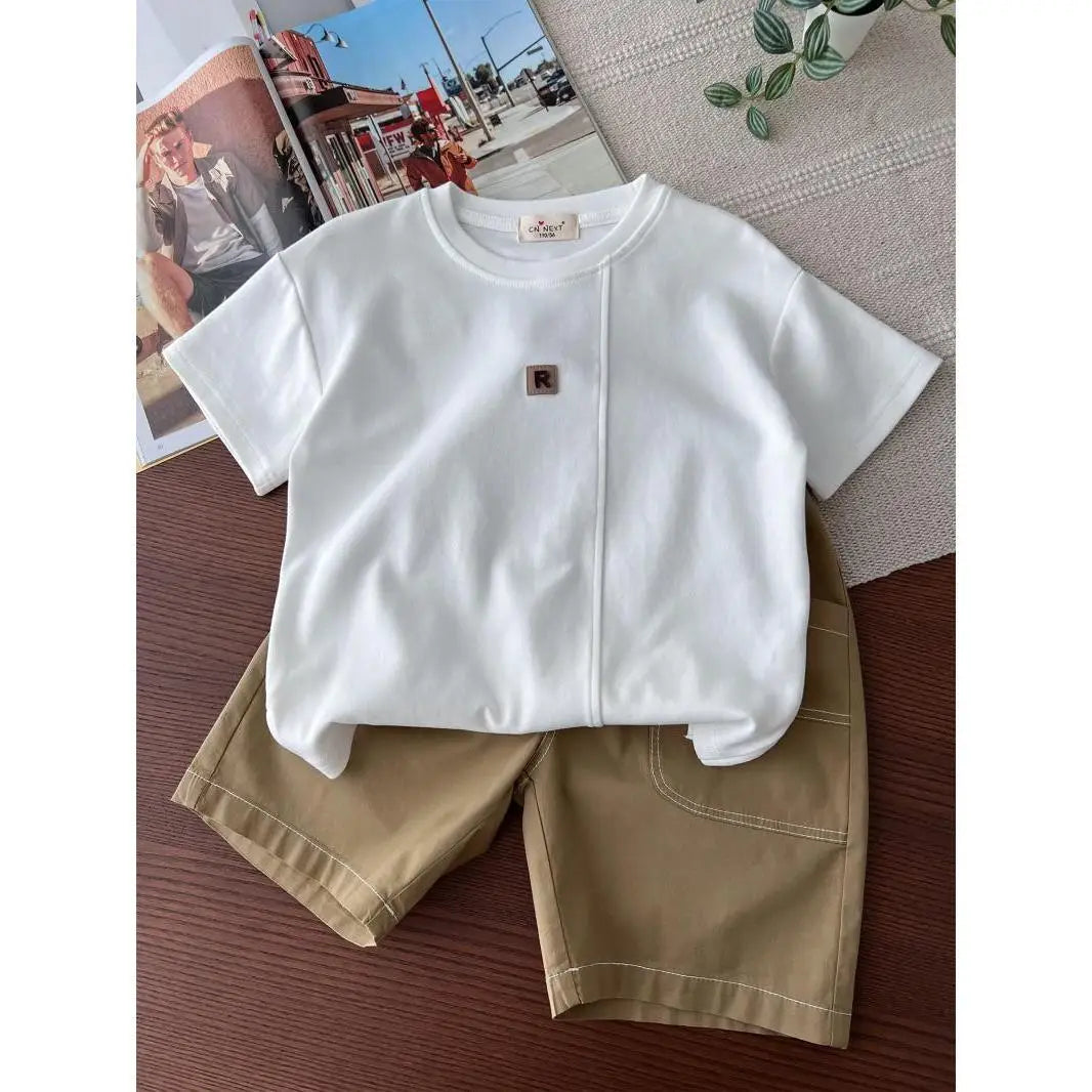 T-shirt and Casual Shorts Set for Children From 3 To 4 Years Old Children's Costume Toddler Boy Clothing Kids Clothes Summer Top