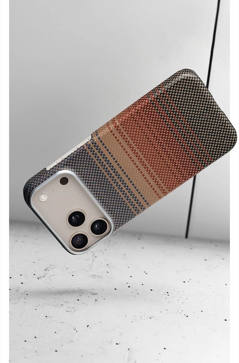 100% Kevlar Aramid Carbon Fiber Case For iPhone 17 Pro Max 17Pro With Magsafe Luxury Cover Magnetic Ultra-Thin Phone Back Case