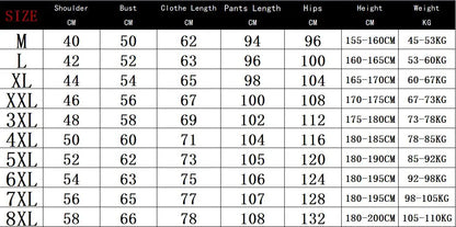 Men Set Large Size 6XL 7XL 8XL 9XL Fashion 2025 Autumn Winter Homme Suit Sweatshirt Sweatpants Men's Set Male Tracksuit Jacket