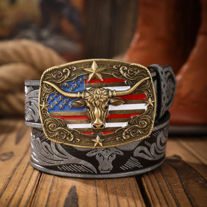 Vintage Meets Fashion! PU Alloy Buckle Belt, Suitable for Both Men and Women, to Create a Personalized Western Style