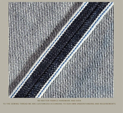 Red Tornado NOIR 18oz Indigo Selvedge Denim Jeans One-wash with Cinch-Back and Arcuate Stitching