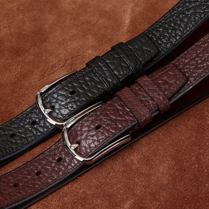 3.8CM Pure Cowhide Genuine Leather for Men High Quality Jeans Needle Buckle Belts Cowboy Waistband Male Fashion BusinessLuxury