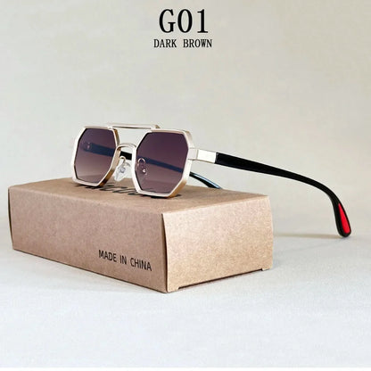 2025 Luxury Sunglass Men Vintage Steampunk Square Sunglasses Women Retro Fashion Glasses Sunglasses For Men Lunette Soleil Femme
