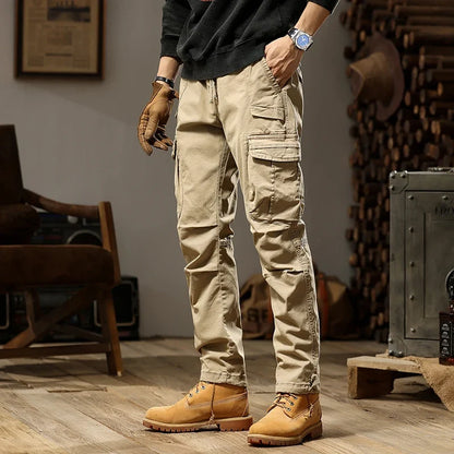 New Men Fashion Military Cargo Army Pants Slim Regualr Straight Fit Cotton Multi Color Camouflage Green Yellow Trousers BL7606