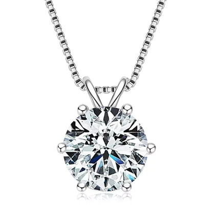 0.5ct-5ct Moissanite Pendant Necklace With Certificate For Women Original Real 925 Silver Chain Solitaire Drop Necklaces