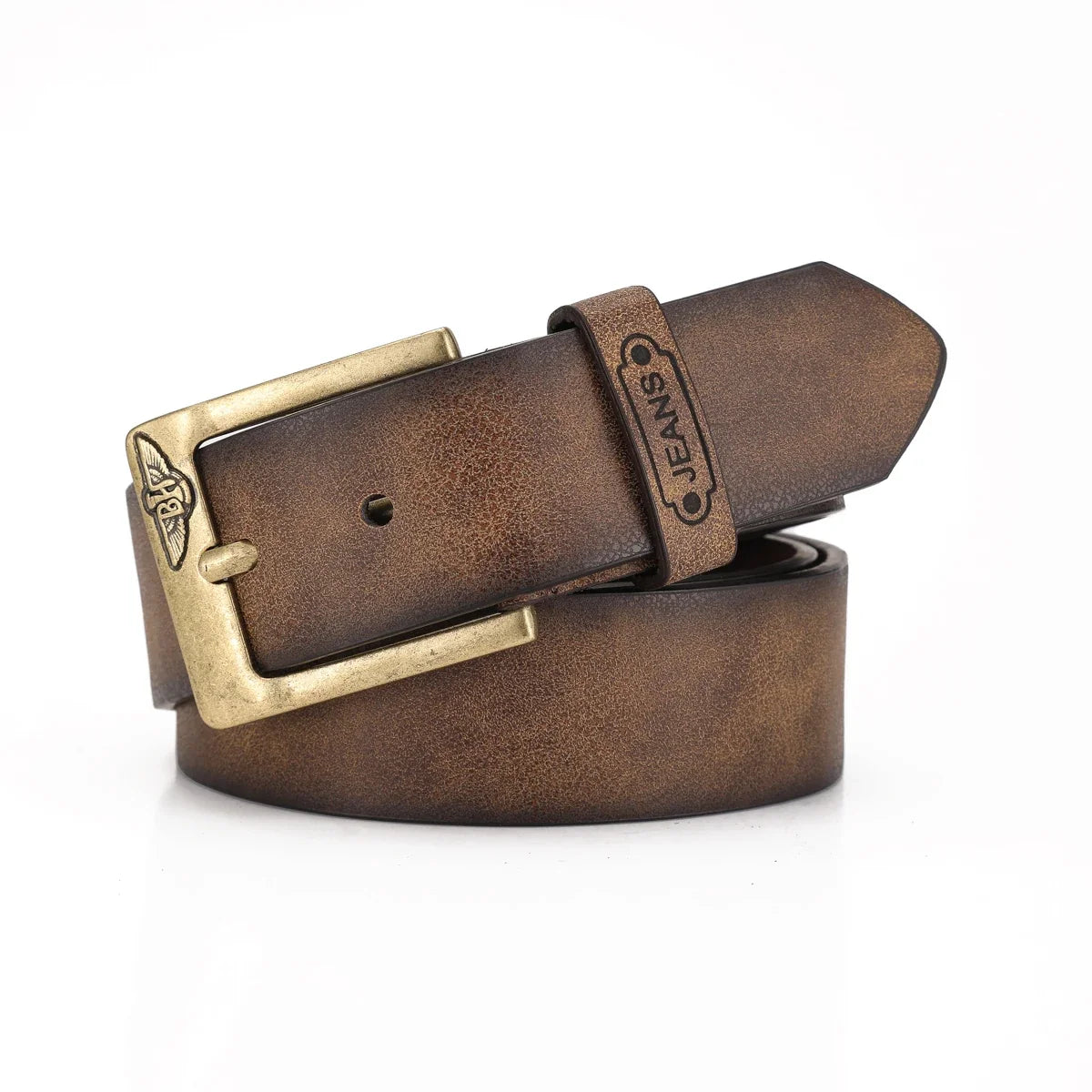 A Western-style PU Leather Belt for Both Men and Women, a Classic and Casual Retro Belt