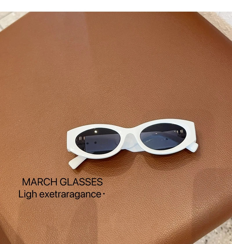 2024 New Fashion Oval Sunglasses Women Men Trendy Cool Sun Glasses Ladies Street Shot Retro Premium Eyewears Gafas De Sol UV400
