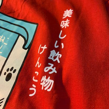 Cute Japanese Cat Print Plus Size T-shirt Women Summer Short Sleeve Loose Casual Tee Shirt Streetwear Cotton Harajuku Clothing
