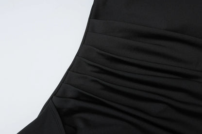 Women Elegant Solid Straps Slit Ruched Patchwork Sexy Bodycon Maxi Dress Summer Outfits Evening Party Birthday Festival