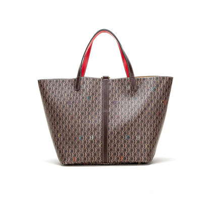 Retro Classic Style Large Capacity Women's Handbag Exquisite Workmanship Letters Printing Ladies Multifunctional Handbag