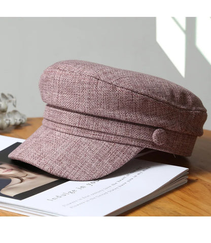 Octagonal Hats Women Beret Girls Octagonal Flat Cap Cotton Navy Hats for Women Stylish Artist Painter Newsboy Hats Army Cap