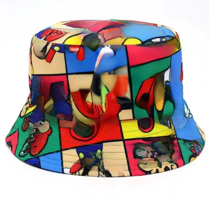 Wholesale New Bob Summer Bucket Hats Reversible Men Ladies Cotton Outdoor Sports Pull Up Fashion Panama Sun Hat Gift Wine Party