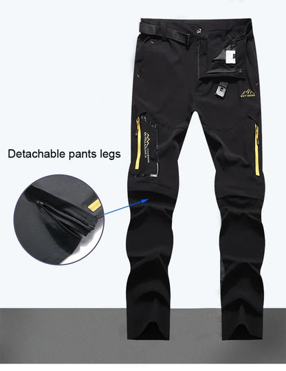 Trekking Pants Hiking Camping Men Summer UV-Proof Outdoor Sports Detachable Shorts Quick Dry Sportswear Wlaking Fishing Trousers