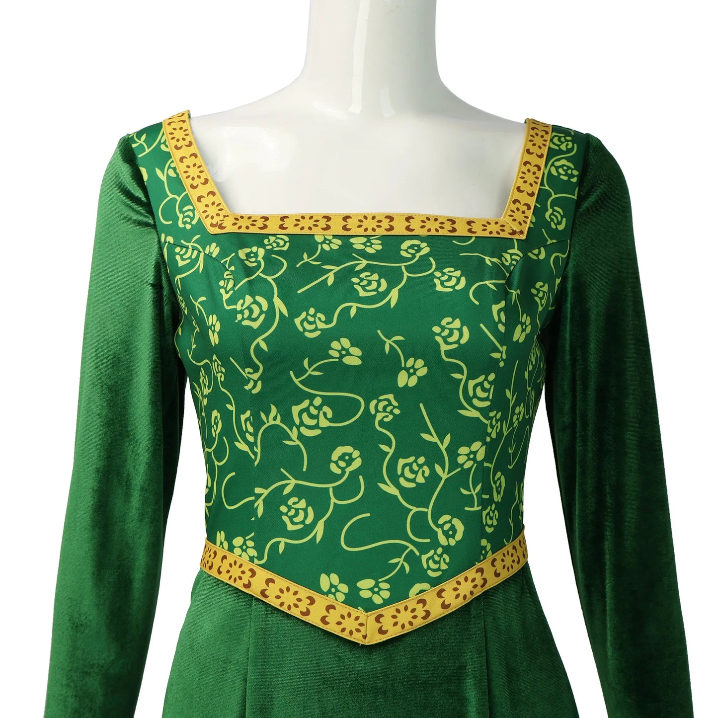 Anime Princess Green Dress Fiona Dress Shrek Cosplay Costume Halloween Fancy Fantasy Party Suit Roleplay for Adult Woman