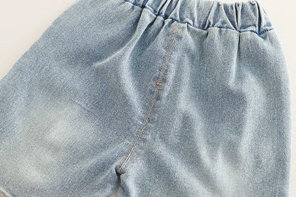 0-5Years New Baby Boys Girls Summer Clothes suits Tie dye letter T-shirt denim Shorts 2pcs/sets Children Clothing Tracksuits Set