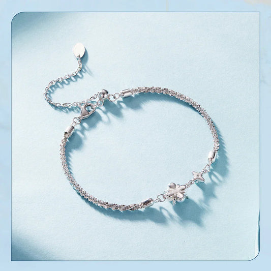 Bracelets en argent sterling 925, moissanite, perle naturelle, bracelet Starlight, chaîne à maillons réglable avec GRA pour femme