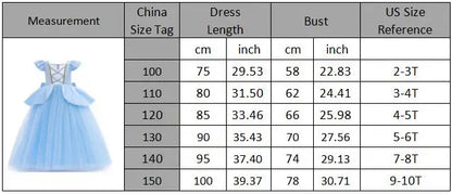 Summer Kids Cinderalla Princess Cosplay Costume Clothes Girls Sequins Dress with Crown Gloves Birthday Party Ball Gown 2-10 Y