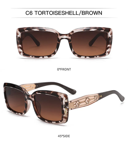 Korean Style Square Sunglasses UV400 Protection Tortoiseshell Shades Fashion Streetwear Men Sun Glasses Eyewear for Women Gafas