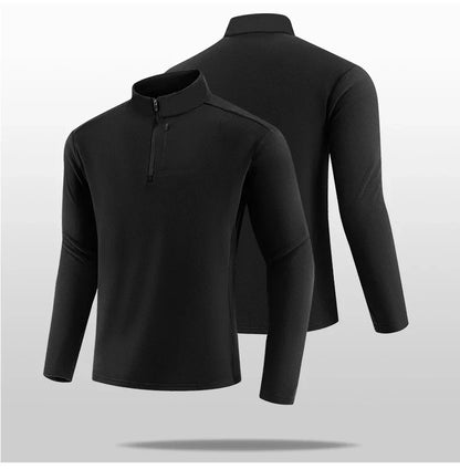 High-quality Outdoor Sports Inner Lining Autumn/Winter Warm Long-sleeved Stand-up Collar T-shirts Running Jackets Tops