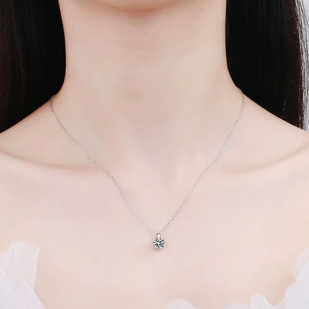 D VVS1 Moissanite Necklace Diamond Pandent 1-3ct GRA Certified s925 Sterling Silver 18k Necklaces for Women Dainty Gift
