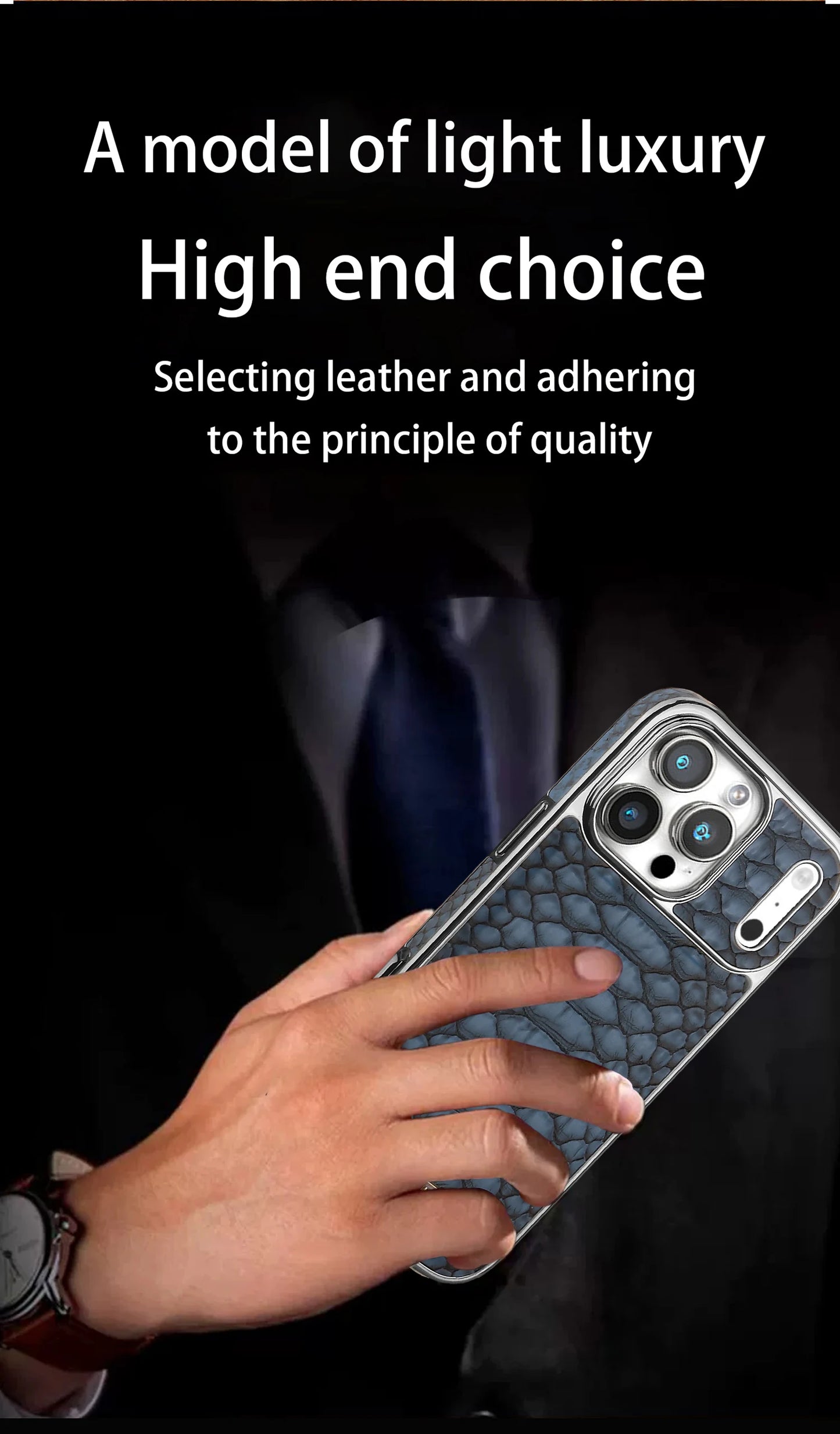Luxurious And Stylish Snake Patterned Leather Phone Case, For IPhone 17 16 15 Pro Max 17Air Protective Case, With Flannel Lining