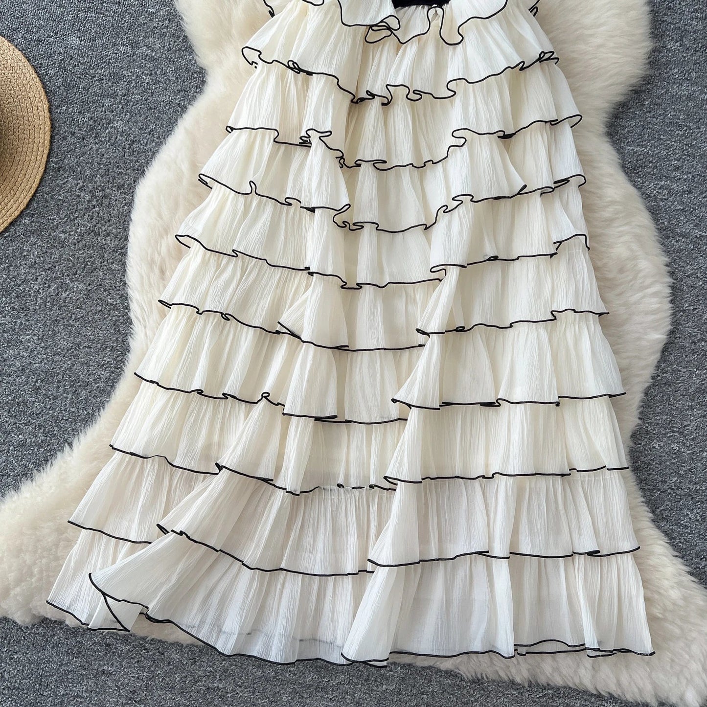 Autumn 3D Floral Spliced Long Dress 2025 Female O Neck Long Sleeves High Quality Slim Luxury Knitted Party Cake Dress