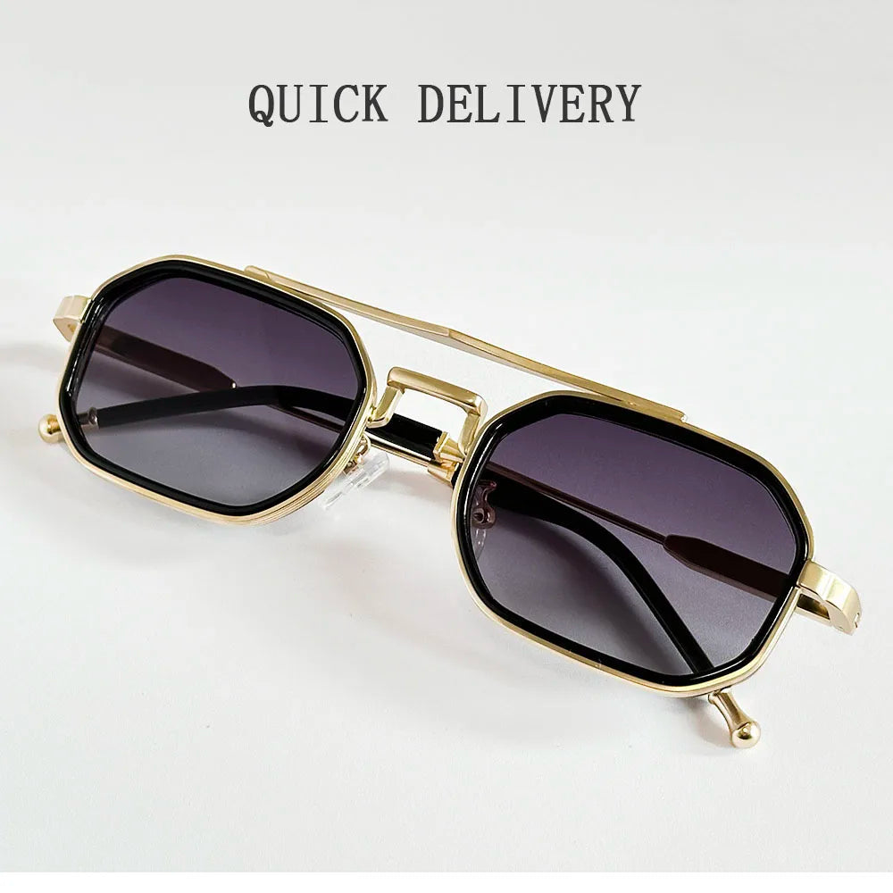 Square Punk Sunglasses For Men Luxury Vintage Steampunk Sunglasses Women Trendy Fashion Glasses Dropshipping Gafas De Sol Hombre