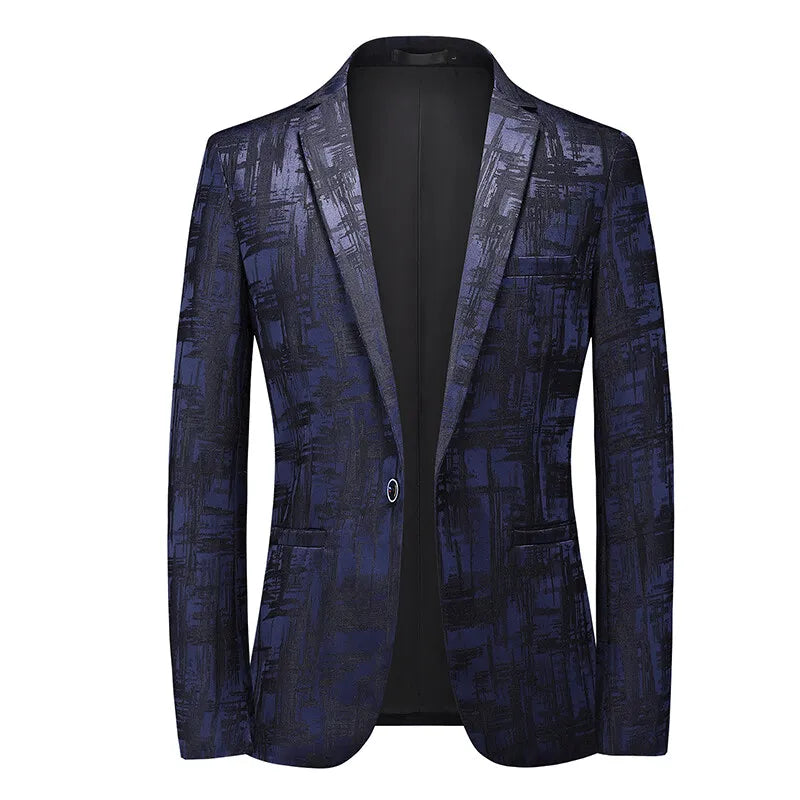 2026 New Men's Red Single-breasted V-neck Blazer Coat, Asian Fit Wedding Party Dress Jacket M-6XL New Arrivals