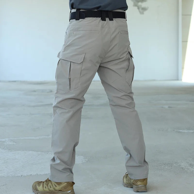 Summer Multi-pocket Work Tactical Pants Men Outdoor Waterproof Sports Hiking Climbing Pants Combat Military Cargo Trousers