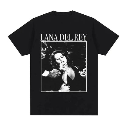 Singer Lana Del Rey Print T Shirt Women Fashion Hip Hop men's tshirts Streetwear Harajuku Short Sleeve T-Shirt Unisex summer tee