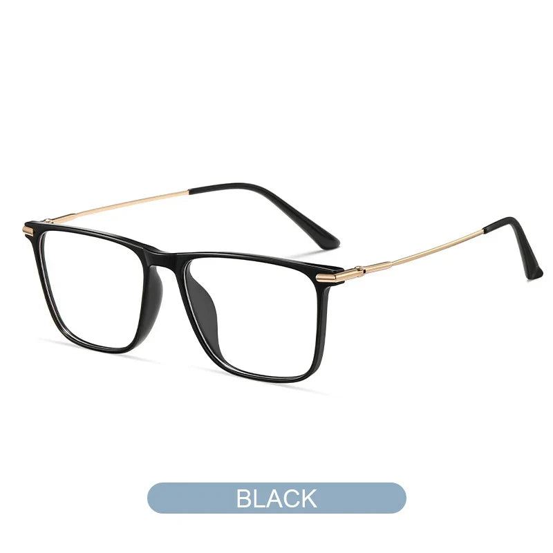 Titanium Classic Men's Square Frames Anti-blue Light Reading Glasses Myopia Can Be Customized Prescription Glasses 007