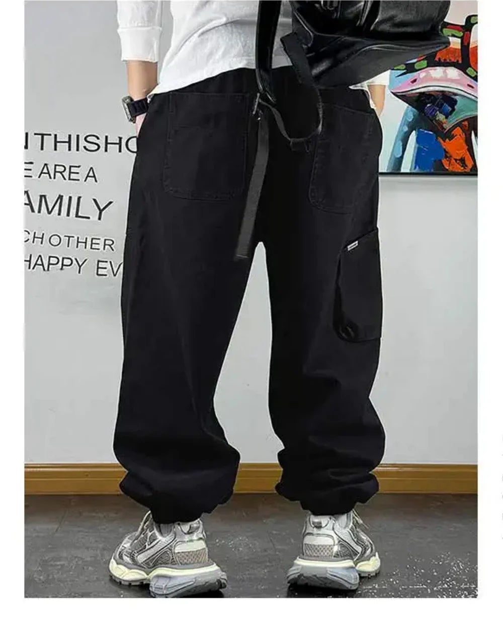 Japanese Streetwear High Quality Baggy Cargo Pants Harajuku Casual Men Clothing Plus Size Joggers Fashion Loose Work Trousers