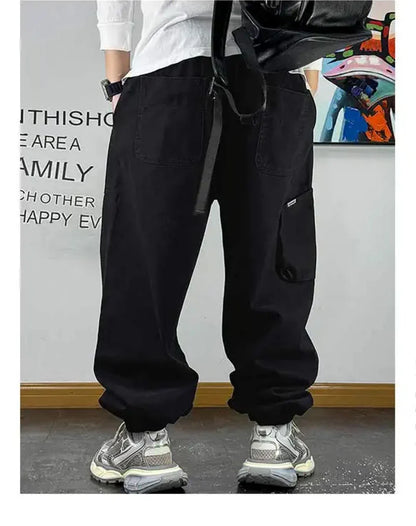 Japanese Streetwear High Quality Baggy Cargo Pants Harajuku Casual Men Clothing Plus Size Joggers Fashion Loose Work Trousers