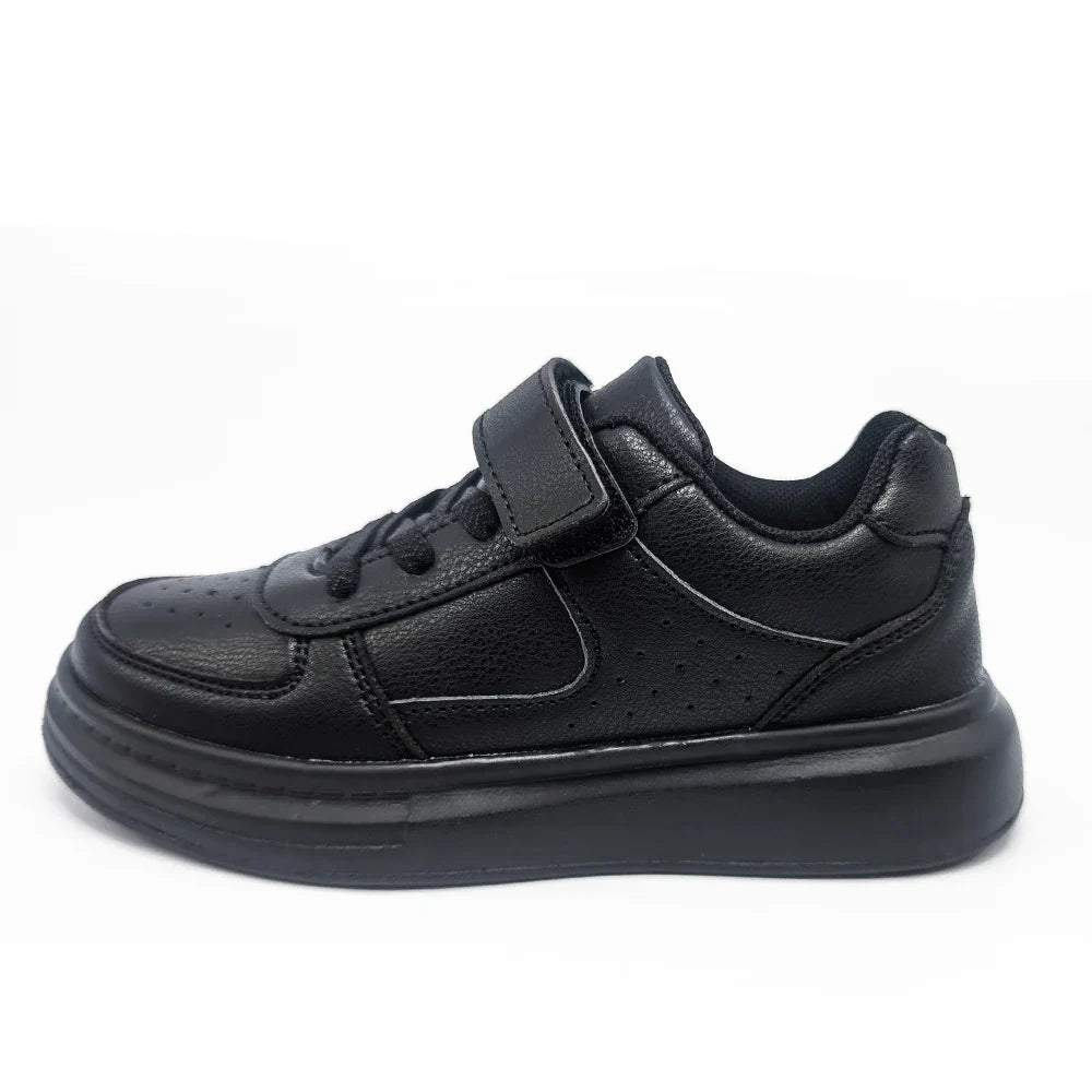 Breathable Sneakers Kids Boys Girls Sports Running Casual Shoe Leather Non-slip Soft Soled Children White Tennis Outdoor Shoes