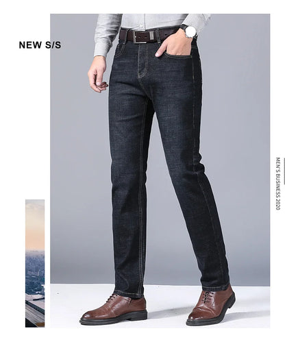 New Men Classic Jeans Jean Homme Pantalones Hombre Men Mannen Soft Black Biker Masculino Denim Overalls Mens Pants Size 32-38