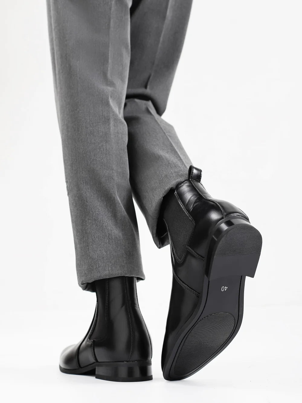 40~46 Chelsea Boots Men 2024 Brand Comfortable Fashion Leather Men Boots #KD431