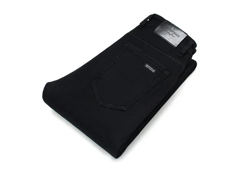 Men Classic Advanced Fashion Brand Jeans Jean Homme Man Soft Stretch Black Biker Masculino Denim Trousers Mens Pants Overalls