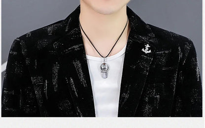Blazer New Men's Fashion Business Corduroy Gentleman Fit Shopping Outdoor Performance Wedding Banquet Casual Blazer