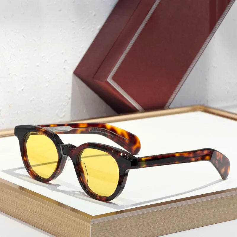 1948 Luxury Classical Sunglasses Men Thick Acetate Oval Brand Design Fashion Street High Quality UV400 Optical Glasses With Case