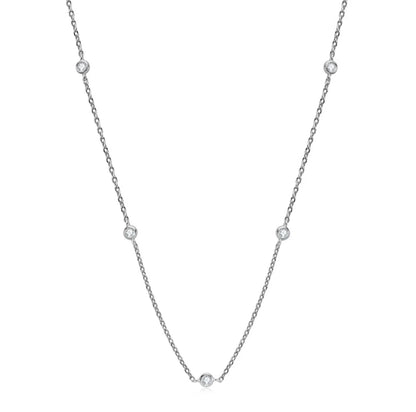 2.5mm 3mm Moissanite Diamond Necklaces Real Silver Chain 925 for Women Jewelry Plated 18K Gold Choker Birthday Gift