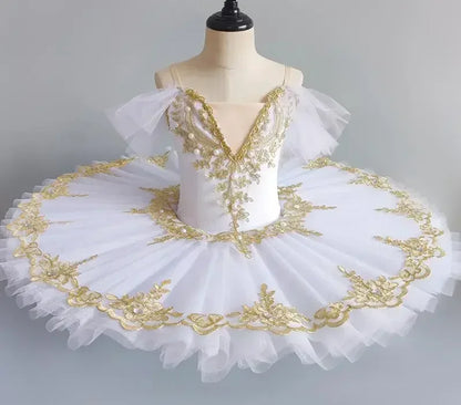 Professional Ballet Girl Blue Pink Pancake Princess Ballet Party Dress Ballet Dance Costume