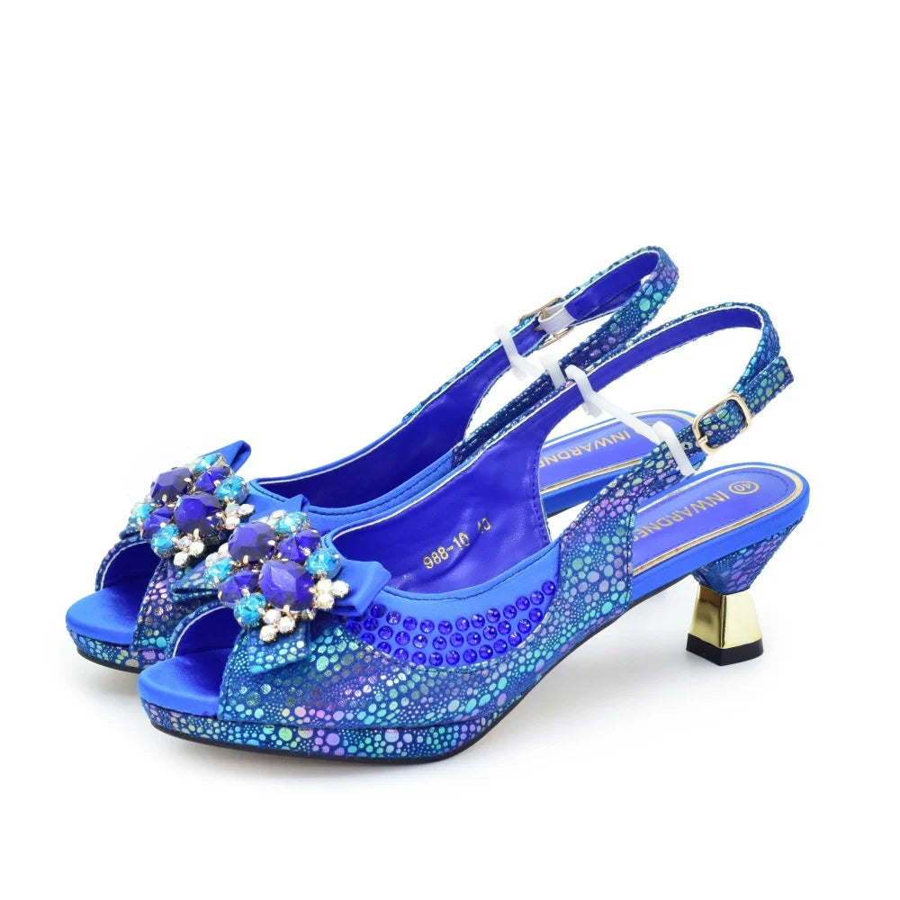 Latest Bride Shoes Designer Shoes and Bag Elegant Handbags and Medium Heel Shoes Beautiful Handmade Flowers for Wedding Party
