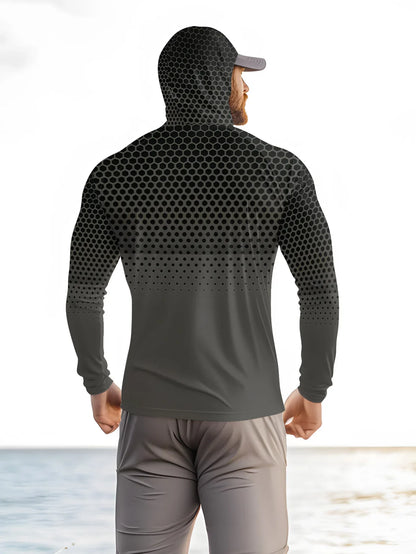 Men Hood Fishing Shirt long sleeve Fishing clothing fishing t shirt uv protection fishing shirt Fishing Apparel Quick Dry