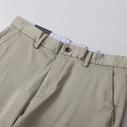 97% Cotton Straight Casual Pants Business formal Black Blue Stretch Mens Trousers Khaki Brown Mens Pants