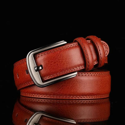 3.7*110-130cm Men's 2nd Cowskin Leather Belts Male Designer Business Waistband Crafts for Adults Jeans Accessories