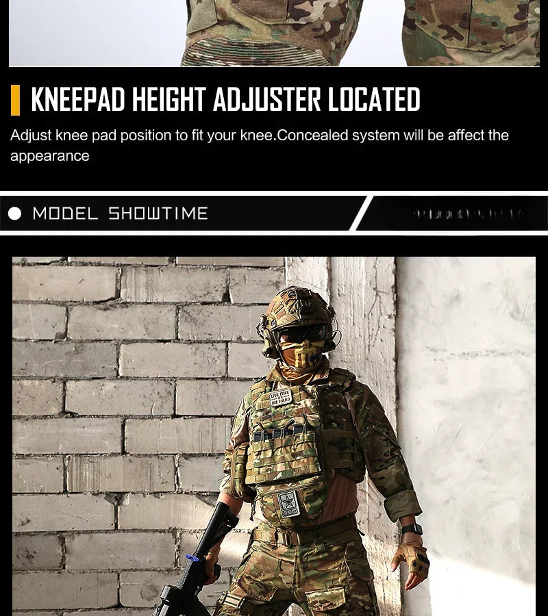 G3 Cargo Pants Men Hiking Pants with Pads camouflage Tactical Pant Streetwear Multicam Hunting Pants Gen3 Mens Clothing New